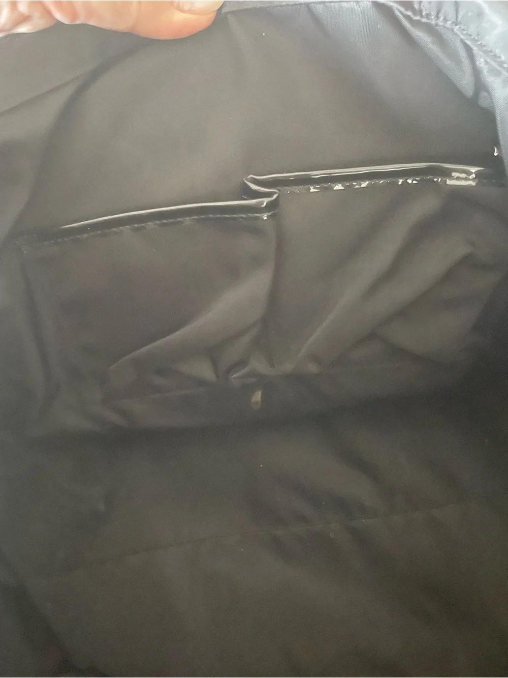 Tory Burch Black Nylon Tote with Gloss Logo